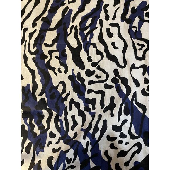 DVF STUDIO Leopard Splash Cotton King Duvet Cover 110"x94" Navy Black White - Picture 2 of 5